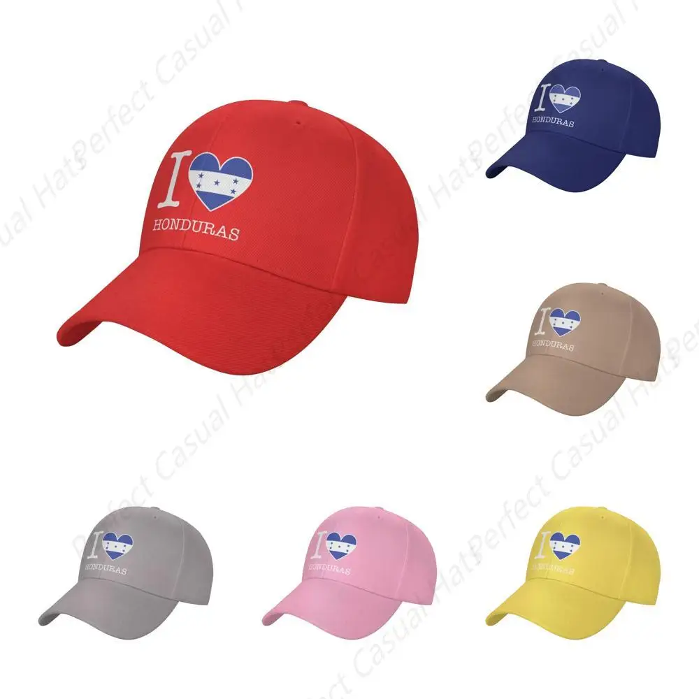 

Hot-Selling Fashion I Love Heart Honduras Baseball Cap Fashion Adjustable Brim Peaked Cap For Men Women Outdoor Sun Visor