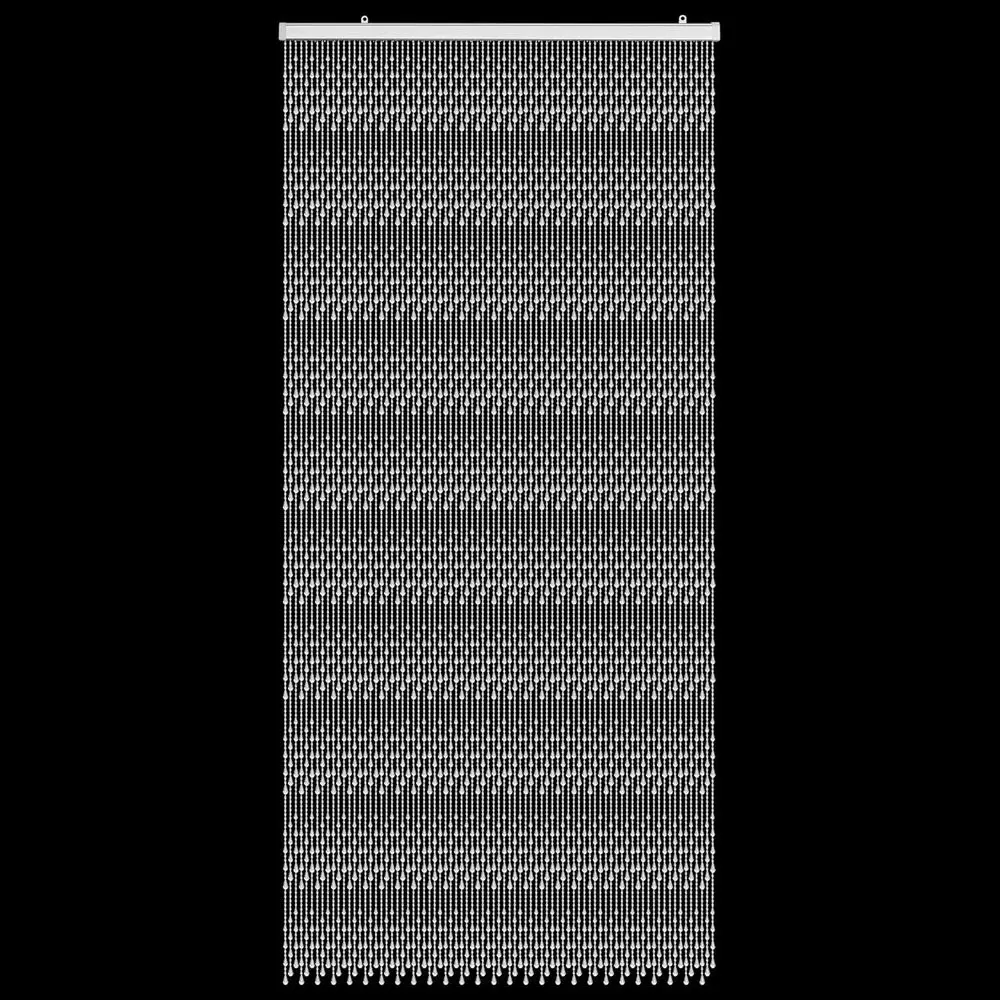 Acrylic Beaded Door Curtain, 81 Strands, 35.5 x 79, Raindrop Design, Room Divider for Home Decor