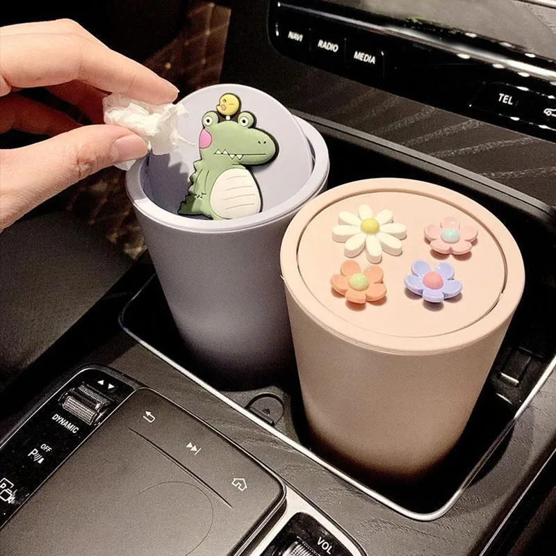 Cute and Creative Small Mini Car Trash Can Car Storage Box Storage Bag Desktop Trash Can Debris Box Promotional Gifts Small Gift