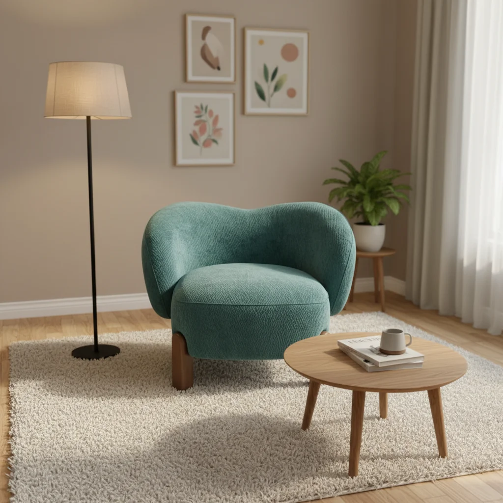 Lounge chair set, high-density foam filling is suitable for hotel bedroom living room