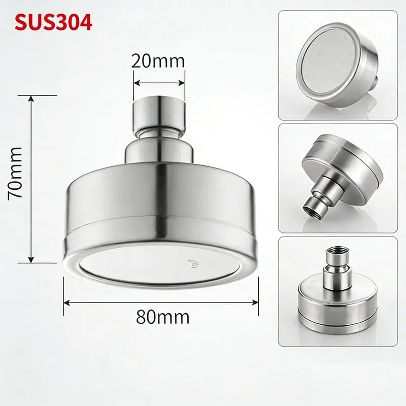 

Rain Shower Head Boosting High Pressure High Flow Stainless Steel Rainfall Shower Head Adjustable Angles Bathroom Shower