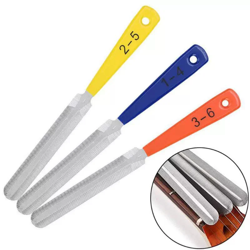 3 Pcs Guitar Nut Files Double Edge Nut Slotting Files Set Fret Crowning Files Luthier Tools for Guitar