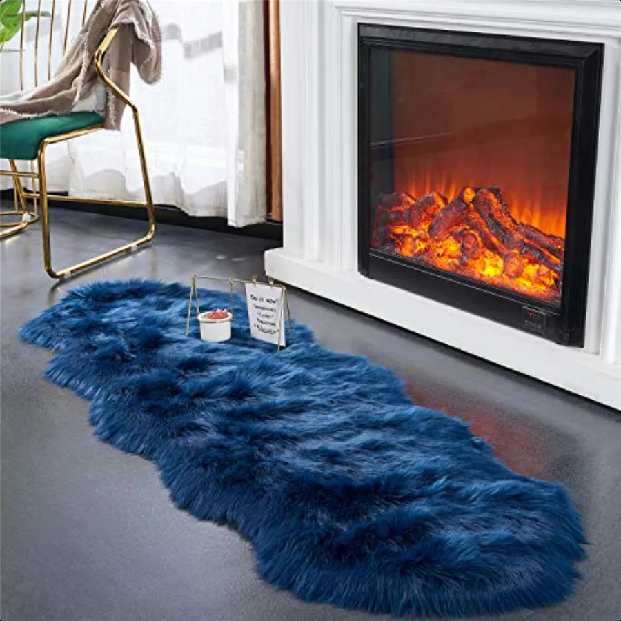 

Ultra Soft Fluffy Shaggy Area Rug Faux Fur Rug Chair Cover Seat Pad Fuzzy Area Rug for Bedroom Floor Sofa Living Room 2 x 6 ft