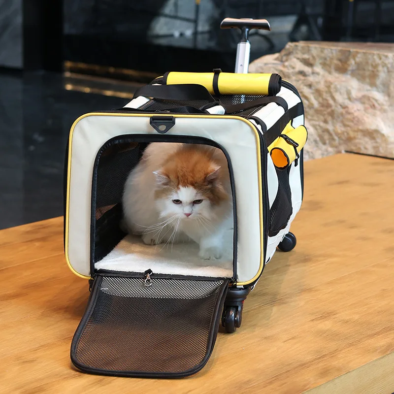 Transportín plegable para gatos y perros: carrito y maleta - imagen 4