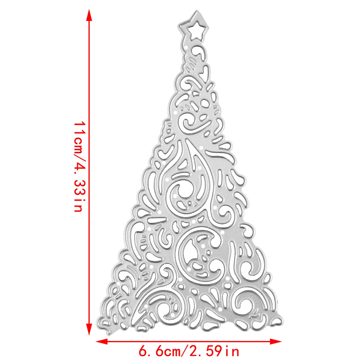 Christmas Tree Edge Metal Steel Frames Cutting Dies DIY Scrap Booking Photo Album Embossing Paper Cards Making