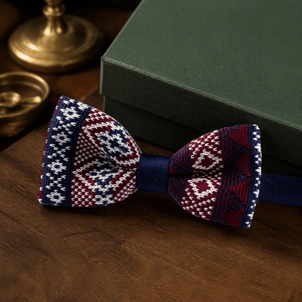 Funny Snowflake Knitted Christmas Necktie Heart Polka Dot Adjustable Strap Xmas Shirt Tie Soft Cravat Suit Accessories