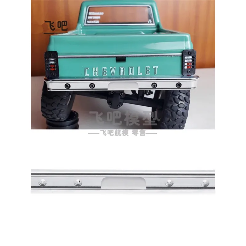 Aluminum Alloy Collision Bumper Rear Bumper for 1/24 Simulation Model Car Axial Scx24 C10 DIY  Modification Accessories