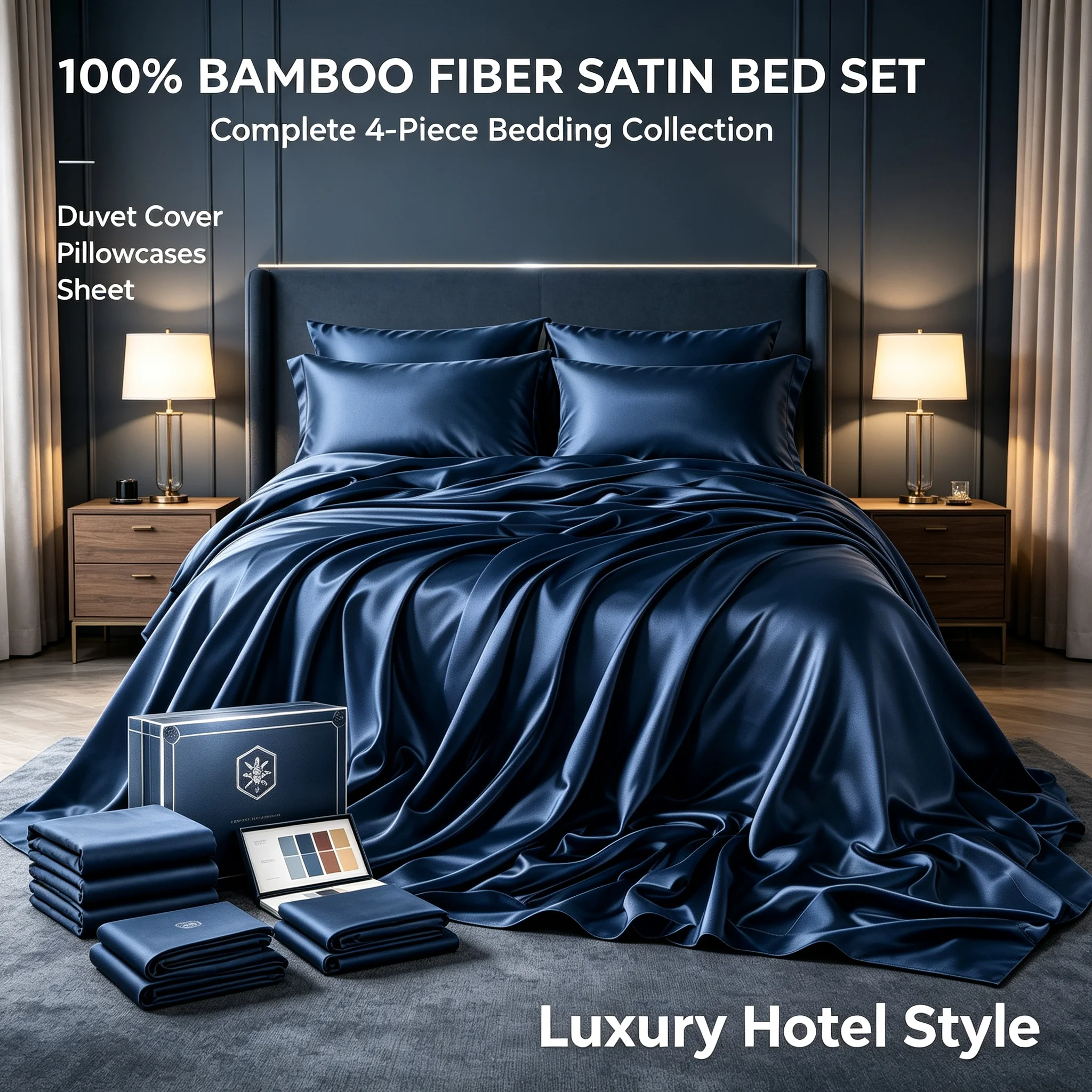 Satin Pillowcase Silk - Zestaw pościeli z satyny wykonanej w
