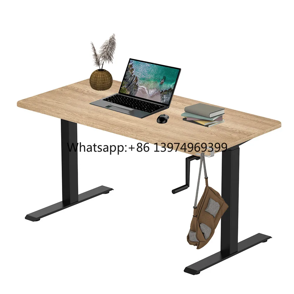 Telescopic Black Modern Ergonomic Home Office Hand Control Height Adjustable Tables Standing Desk Frame