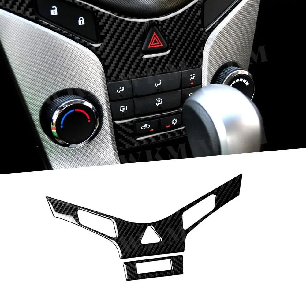 Carbon Fiber Interior Trim Air Conditioning Switch Control Button Cover Stickers For Chevrolet Cruze 2009-2015 Car Decoration