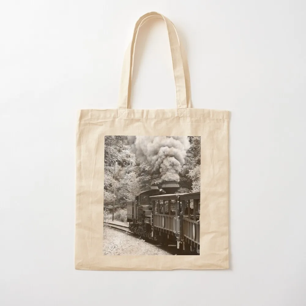 

Cass Train - Cass, WV, USA Tote Bag ecological bags tote bags aesthetic Cloth bag Canvas Tote Bag