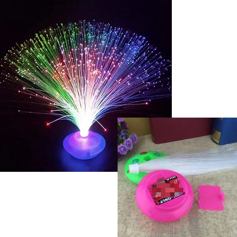 LED Kids Fiber Optic Lamp Glow In The Dark Flashing Star Strings Party Supplies Halloween Christmas