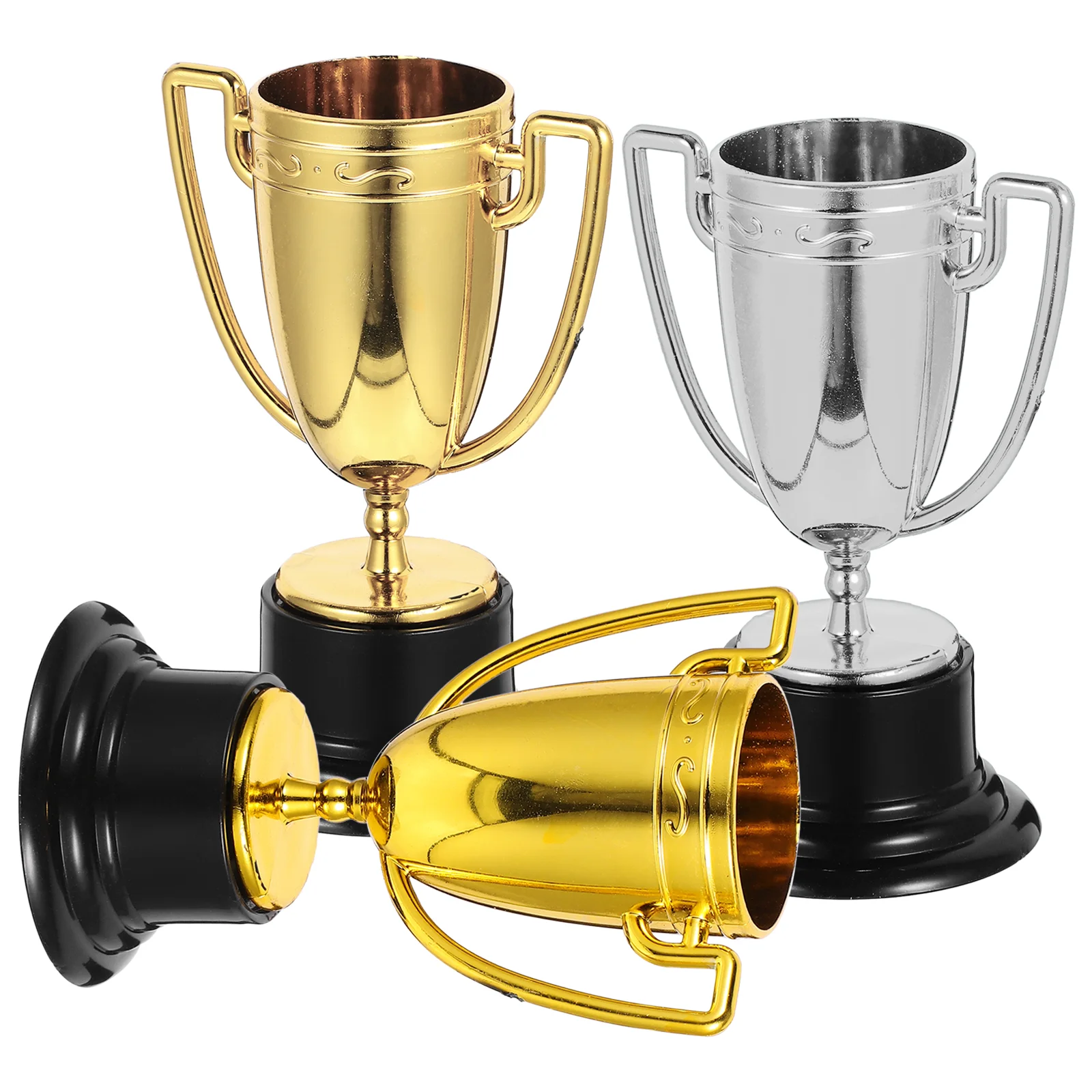 

3 Pcs Mini Gold Toy Cup Portable Trophy Prop Award Trophies Toys Small Gift Props Stage