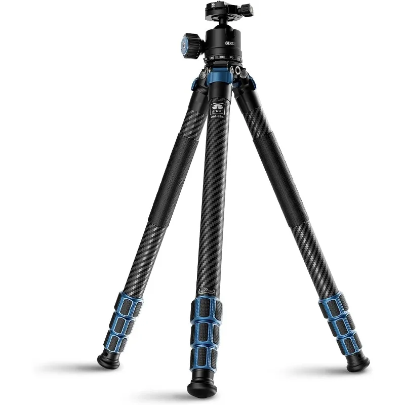 

SIRUI AM-324 Professional Tripod With AM-40 Low Gravity Ball Head, 60.4 Carbon Fiber Heavy Tripod For Mirrorless