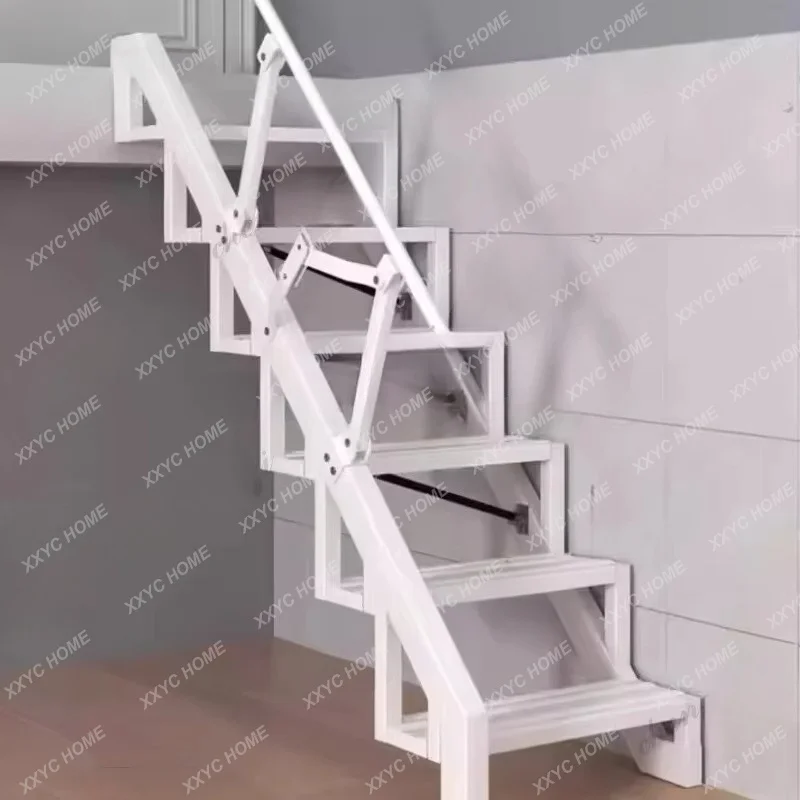 XXfolding stairs against the wall loft side wall step ladder Duplex escalator home decoration accessories