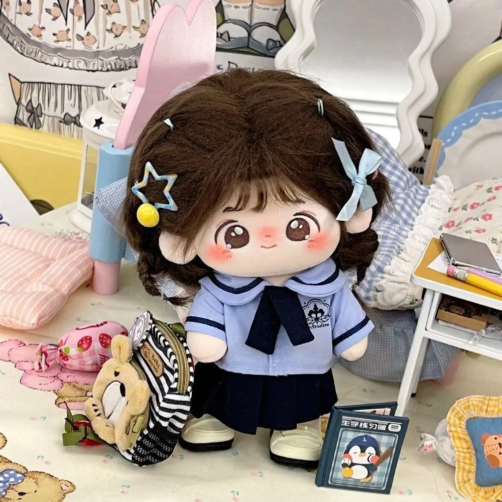 JK Uniform Preppy Cotton Doll‘s Clothes Plush Stuffed 10/20CM Doll Clothing Soft Kawaii Cotton Doll Outfit Dress Stuffed Doll