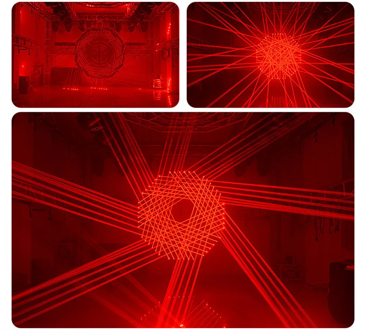 Professionele DMX512 DJ Stage Effect Verlichting Projector 6X500 mW Rood/Groen/RGB Laser Moving Head Bar beam Licht voor Bruiloft