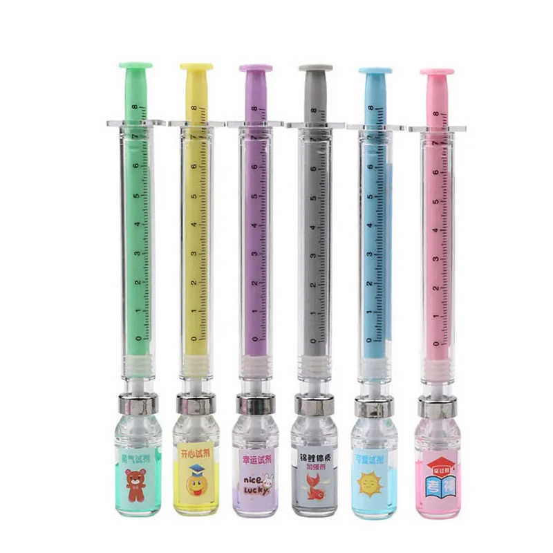 

20Pcs Vaccine Shape Gel Pens Needle Syringe Gel Pen Signature Pens 0.5mm Black Ink Ballpoint Pen Neutral Pens Stationary