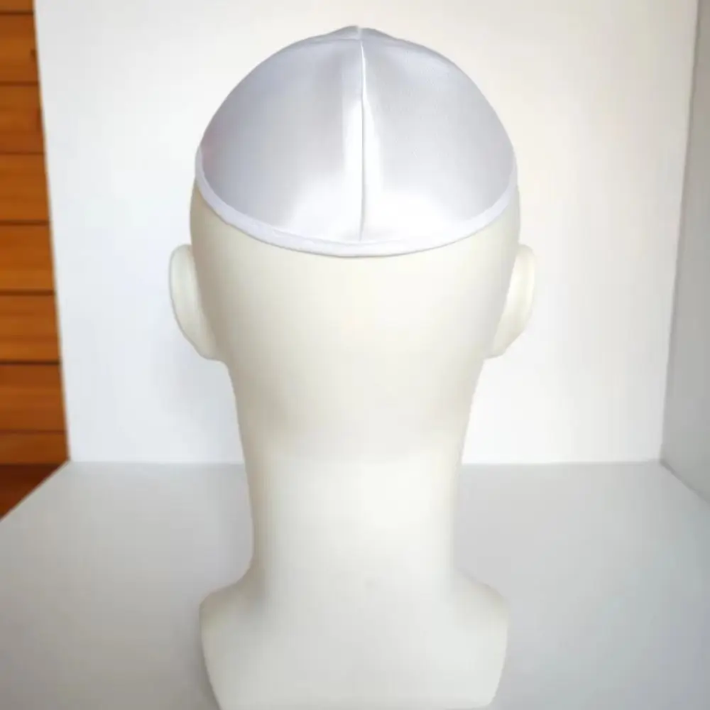 Durable Solid Color Kippah Cap Satin Fabric Round Dome Skull Cap Smooth Surface Lightweight Yarmulke Daily Wear