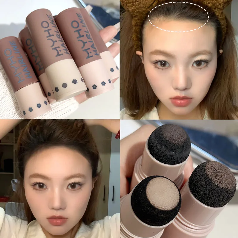 3 Colors Modified Hairline Powder Stick Waterproof Instantly Lasting Cover Up Hair Root Concealer Fill in Shadow Powder Makeup