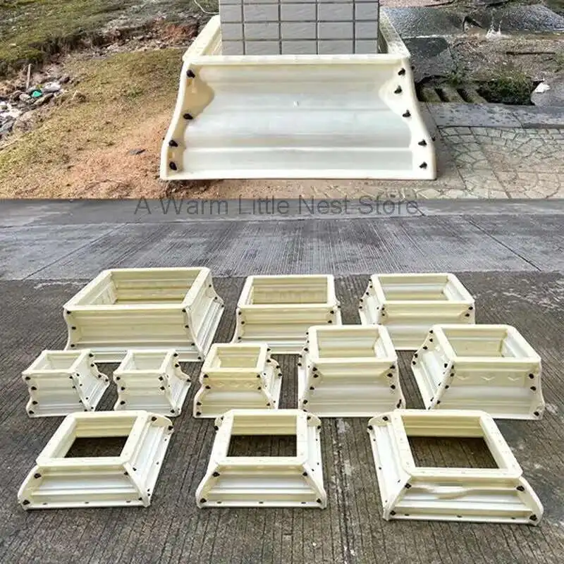 

European ABS Thickened Roman Column Foot Mold for Home Villa Gate Square Pier Opening Columns Cap Head Square Roman Column Mold
