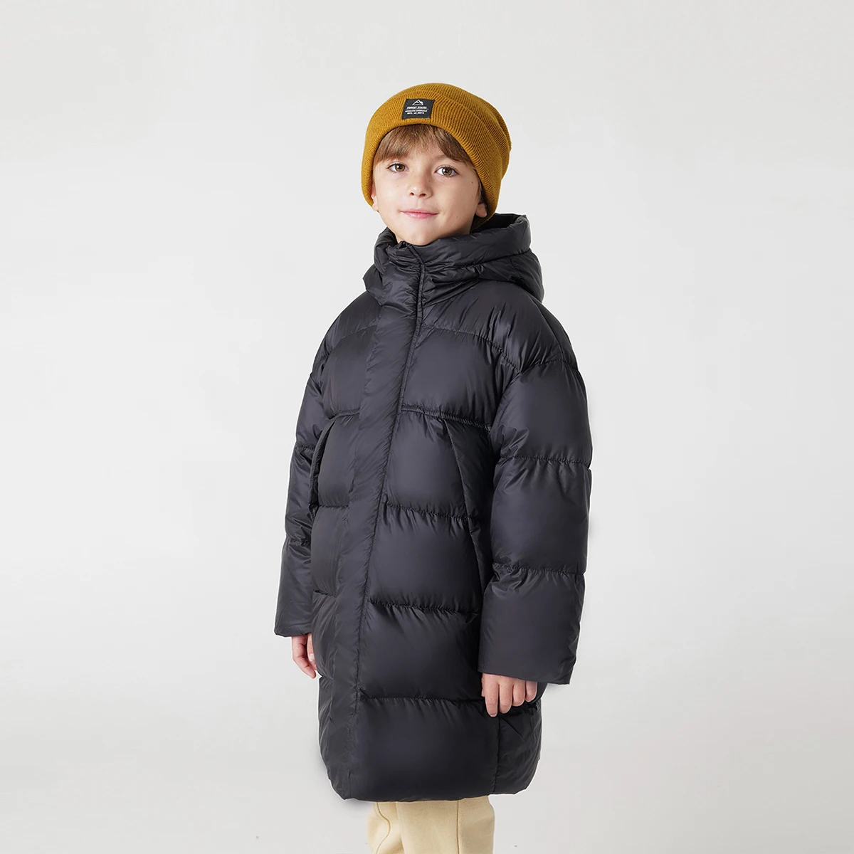 

MARC&JANIE Three-proof Fabrics Boys Urban Outdoor Style Long Down Jacket for Autumn & Winter 231518