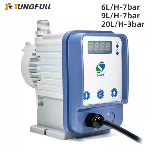 Pompe doseuse à membrane électromagnétique, 6-25L, 1-7 bar, 50W, traitement, dosage, acide, chimique, combo, eau