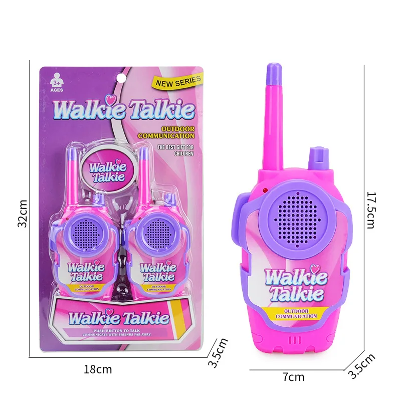 2Pcs Walkie Talkies for Kids Kid Toy Gifts Cartoon Electronic Mini Toys Talkies for Kids 3 Years Old Infant Child Girls Boys