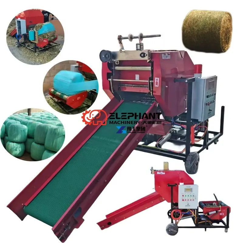 Automatic Corn Silage Bagging Baler Cutting Packing Wrapping Machine Silage Bagger for Farm Agricultural Forage Processing
