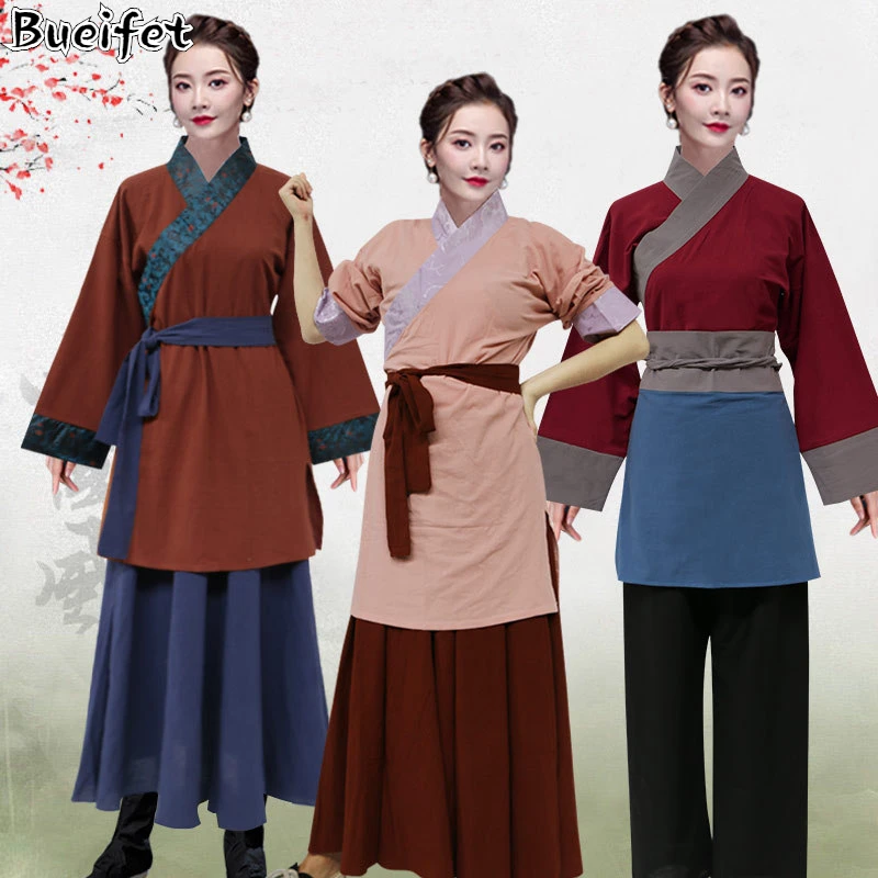 

Ancient Civilian Clothing Tang Dynasty Villagers' Store Costumes Hanfu Women Cosplay Stage Performance Traditional Clothing