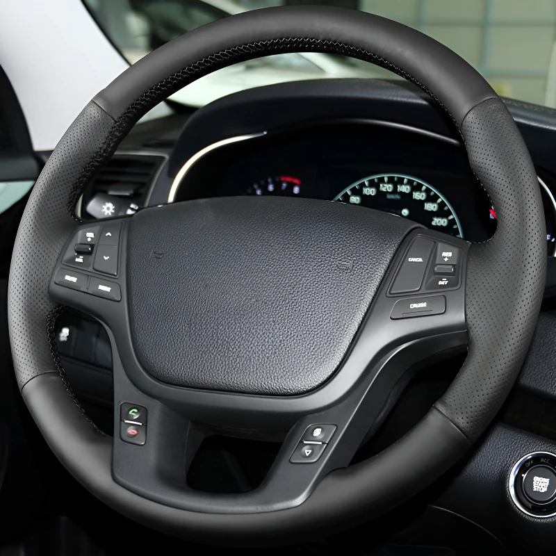 For Kia Cadenza 11-13 Models Hand-stitched Car Steering Breathable; Wear-resistant; Skid-proof Full Coverage Modification Design