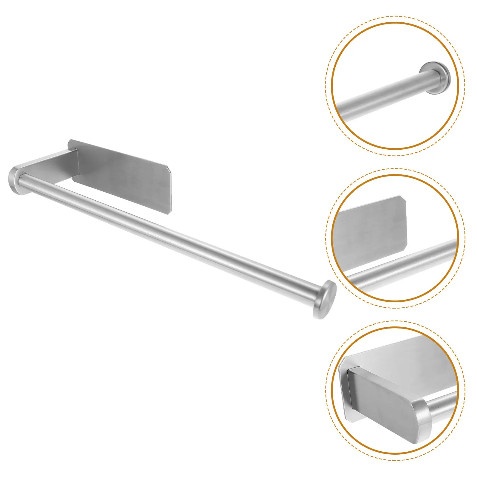 

Stainless Steel Toilet Paper Holder Wall Mounted Roll Paper Towel Holder for Bathroom Kitchen Modern Minimalist Tissue Storage