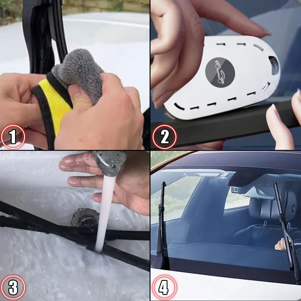 أدوات إصلاح الزجاج الأمامي للسيارات أداة خدمة ممسحة السيارة شفرة الممسحة شريط مطاطي إصلاح ممسحة السيارة القاطع تنظيف الملحقات