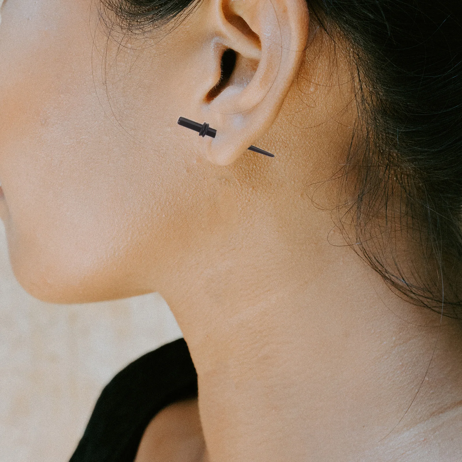 Juego de tapones para túneles de cuerno de buey, expansor de calibre de oreja, ligero y cómodo, regalo para principiantes, 1 Juego