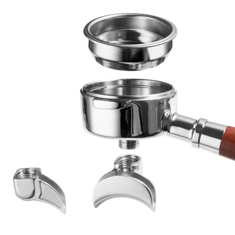 Stainless Steel 58MM Double Ear Coffee Portafilter Handle for Rocket Expobar E61 Cemilai Rancilio Bottomless Filter Machine Acce