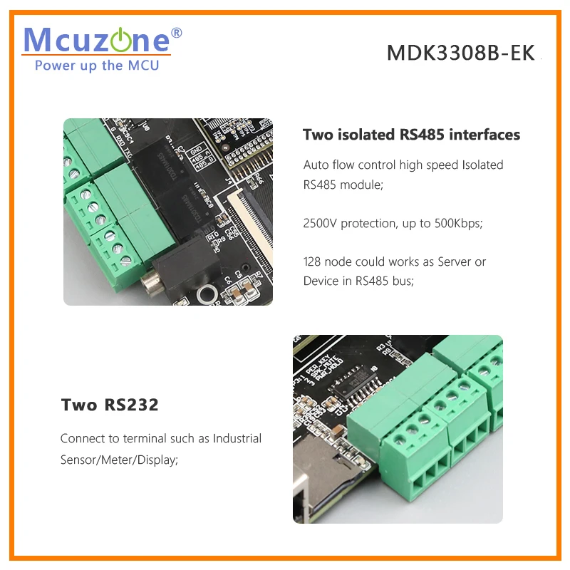 MDK3308B-EK quad-core 1.3G Cortex-A35 Two isolated RS485 interfaces