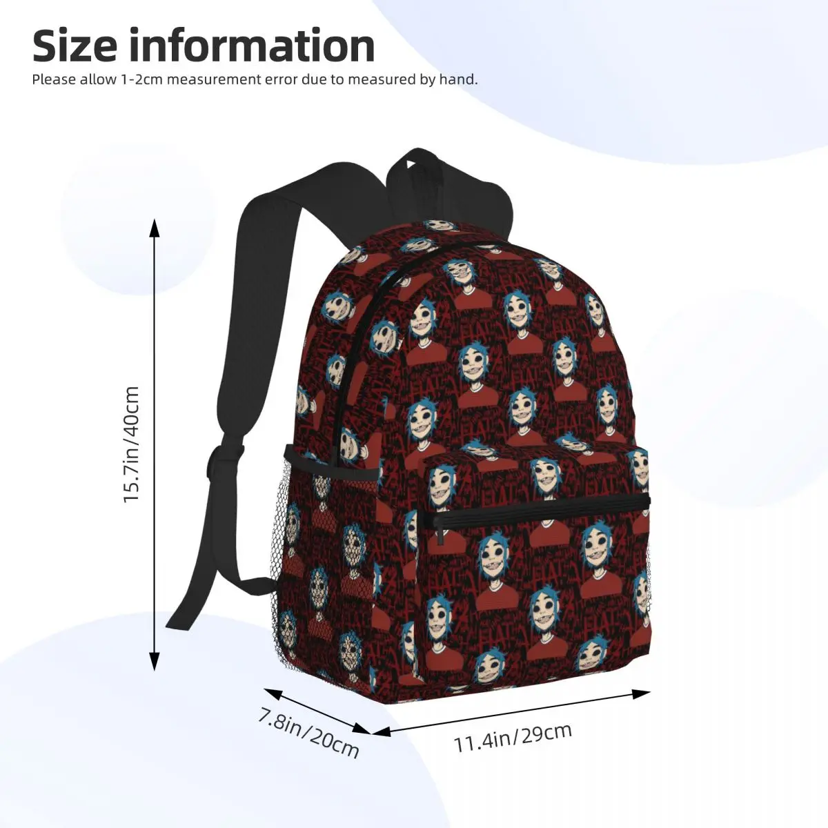 Feel Good Gorillaz Virtual Band Student Backpack School Bag Hiking Travel Daypack for Boys Girls Bookbag Shoulder Bags