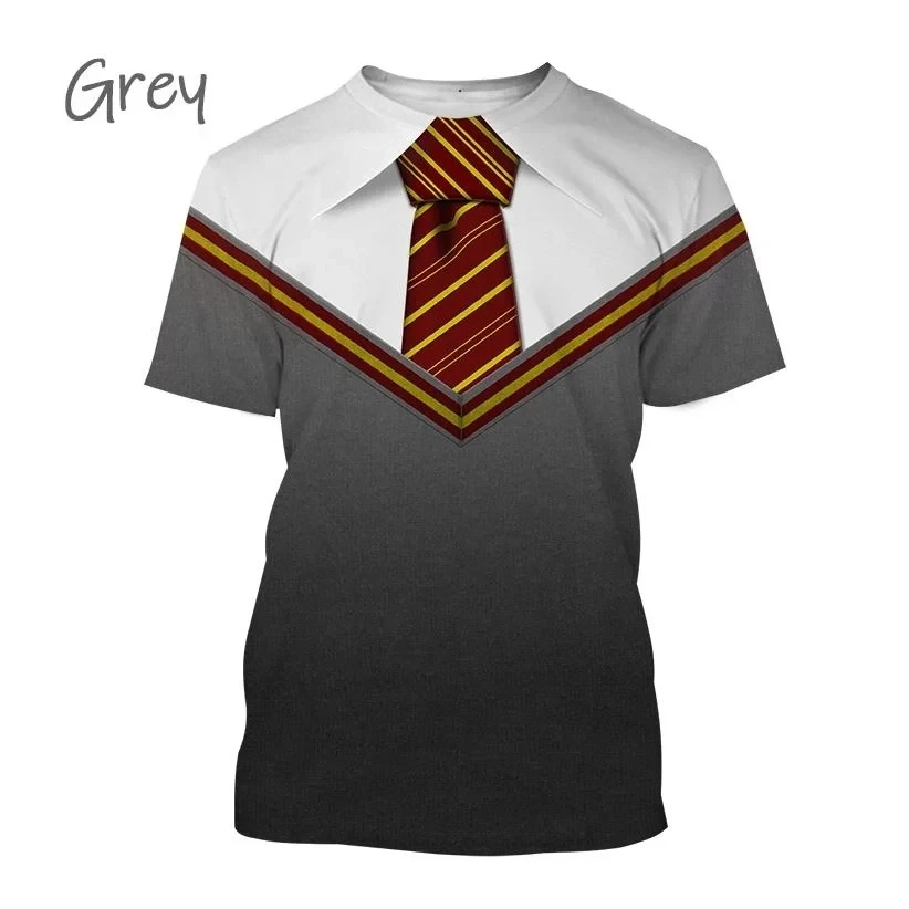2023 Summer Men\'s TuxedoRetro Tie Suit Bow Tie 3d Print T-shirt Casual Short-sleeved Street Funny Fake Suit Top