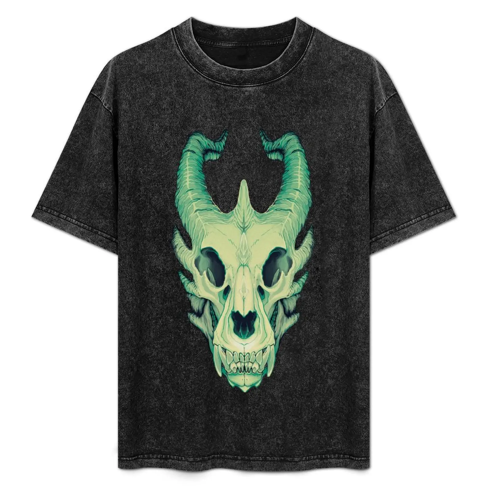 

Dragon Skull T-Shirt anime figures oversizeds tops T-shirts for men cotton