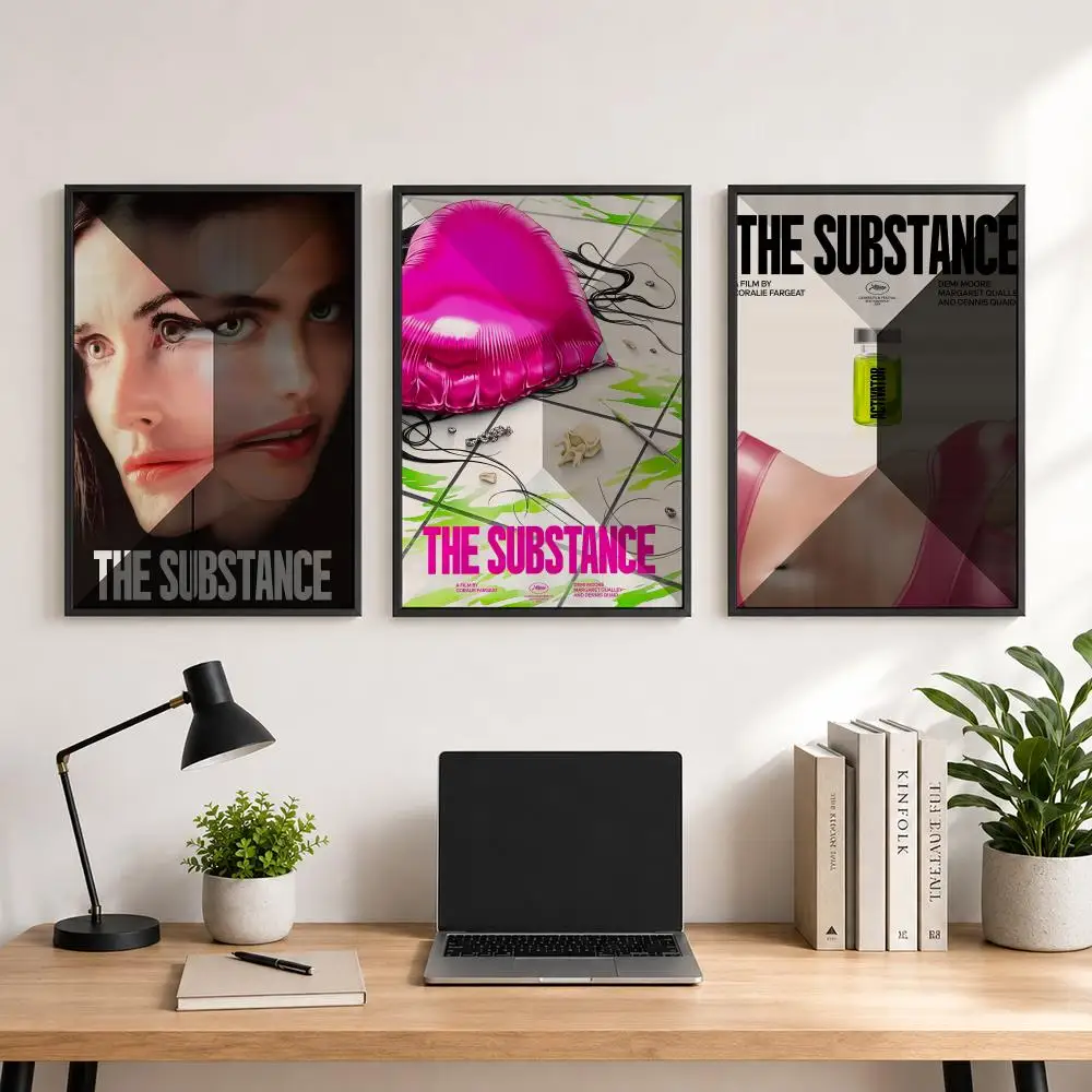 Movie T-THE S-SUBSTANCE Poster Poster, Wall Decor Art Print, Abstract Wall Decor Art Print for Living Room