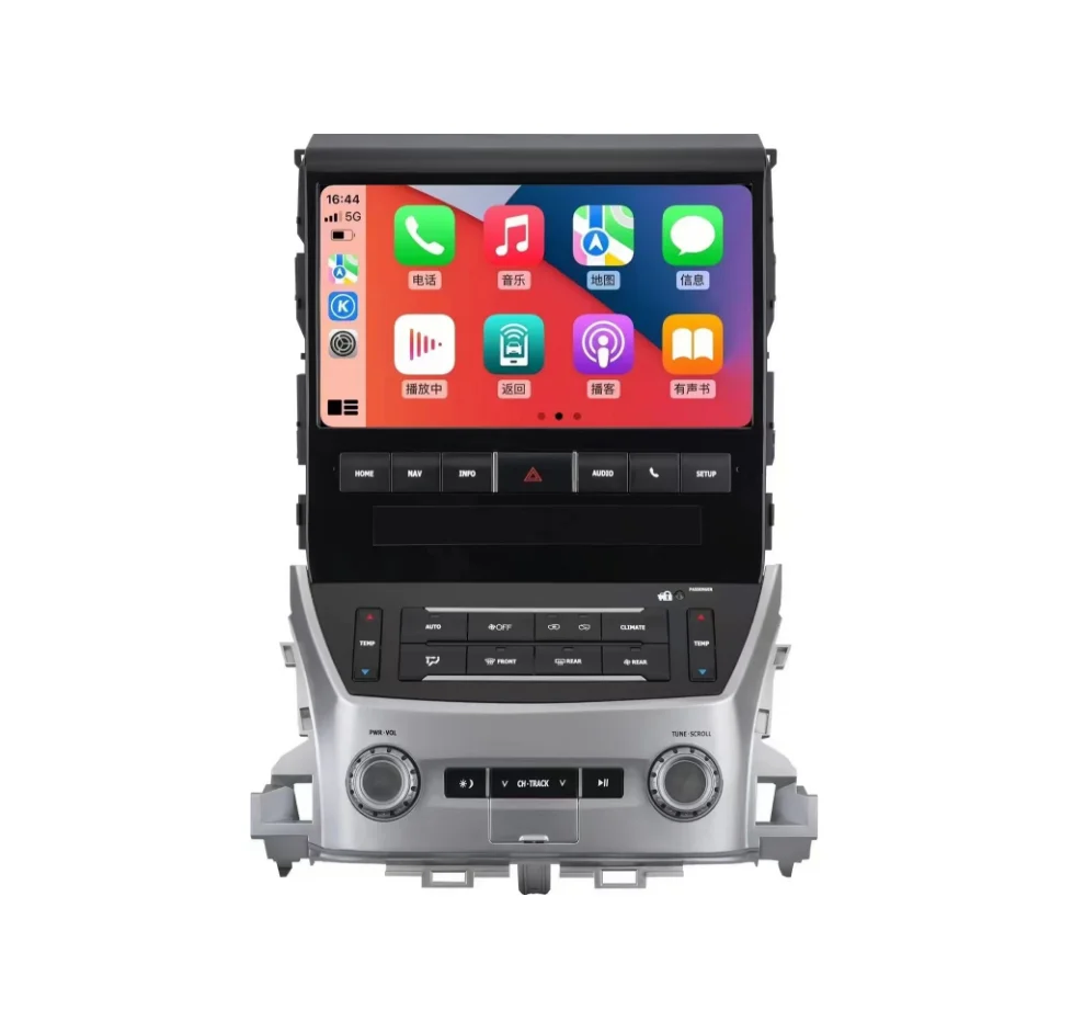 10-Inch Android Car Multimedia Upgrade Kit Touch Screen GPS Navigation Saddle Trim Gear Lever For Land Cruiser LC200 2008-2015
