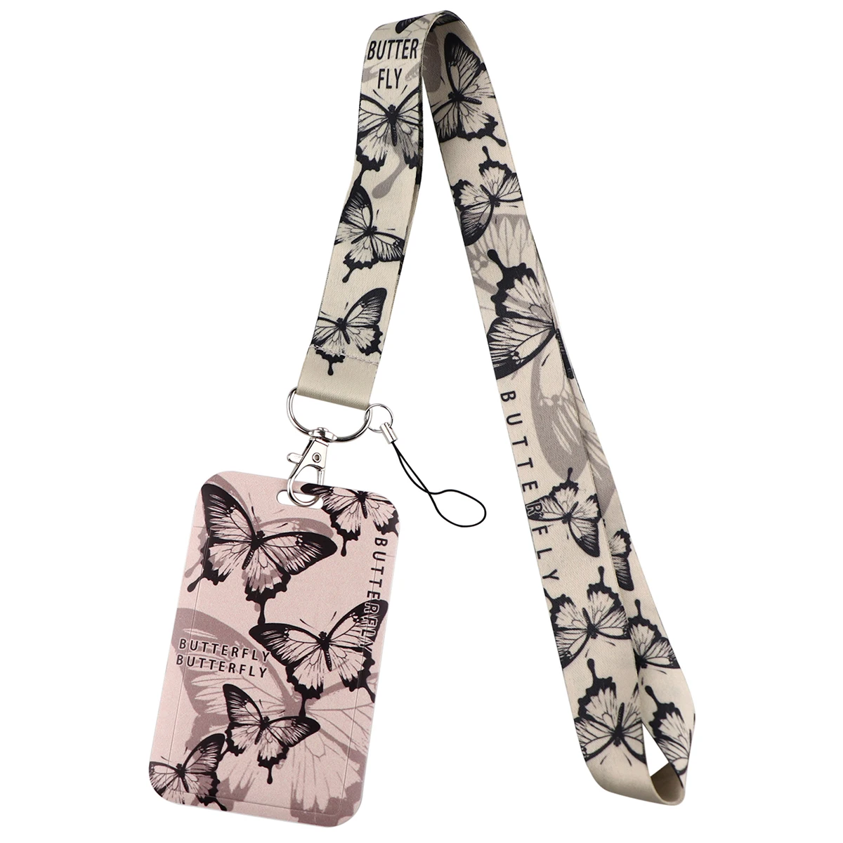 Butterfly Vintage Lanyard Keychain Neck Strap for Key ID Card Phone Straps Badge Holder DIY Hanging Rope Neckband Accessories image 2