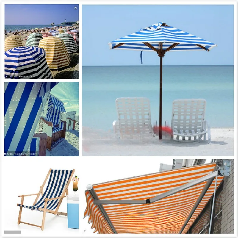 420D Striped Printed Oxford Cloth Waterproof PU Coating Fabric for DIY Umbrella Tent Folding Chair Backpack Outdoor Sofa Cushion