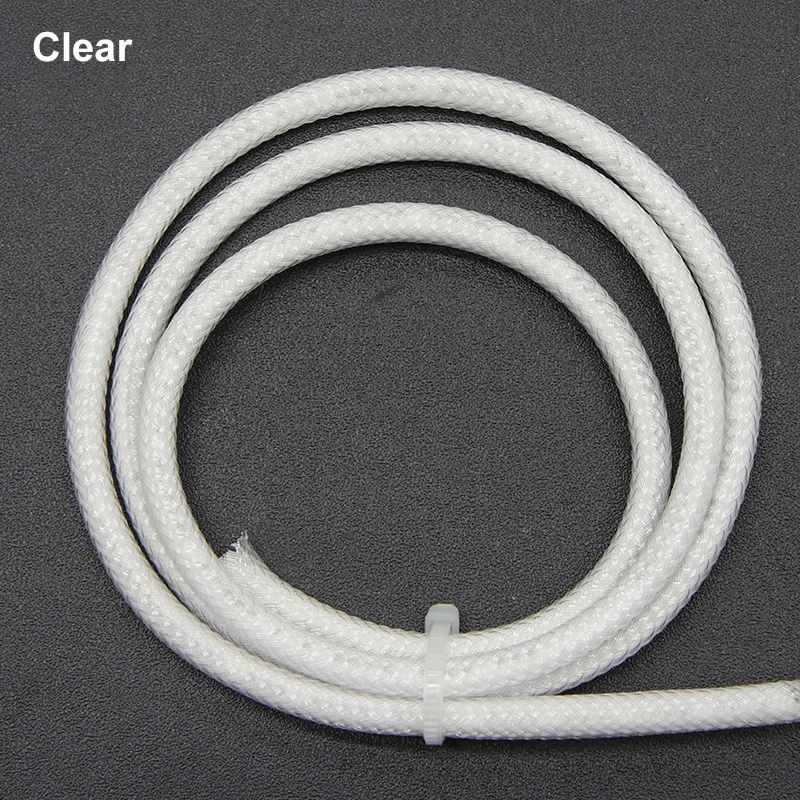 1 ~ 50m Clear PET Gevlochten Mouw 2/4/6/8/10/12/16mm Hoge Dichtheid Draad Bescherming Sleeving Snake Skin Wrap Schede Voor Elektrische Kabel