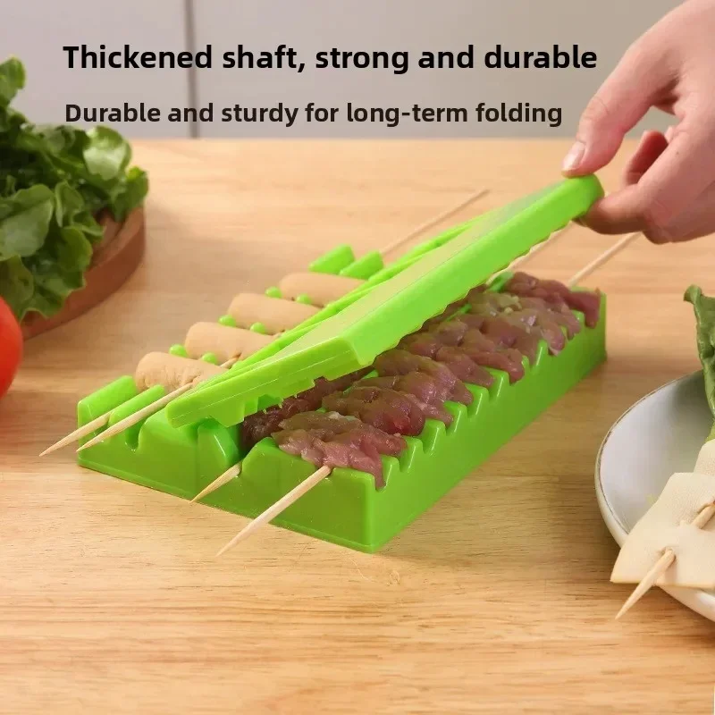 Bestseller Multifunctional Meat Skewer Machine Fast Easy BBQ Kebab Maker Tool Reusable for Home Kitchen Outdoor Party Barbecue view 2