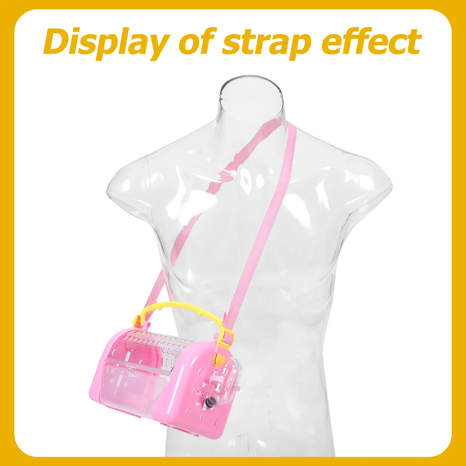 

Sturdy Outdoor Carrier Cage Transparent Pp Material Hamster Guinea Pig Squirrel Small Animals Shoulder Strap Travel Camping Pet