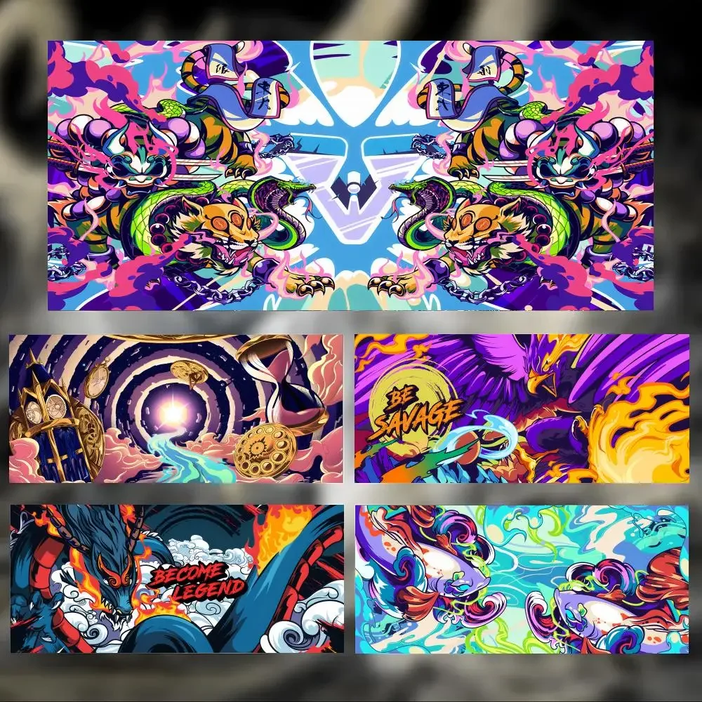 Beautiful Creative Art Artistic Illustration Mouse Pad Large Thick Desk Pad Stitched Edges Gaming Mouse Mat for PC