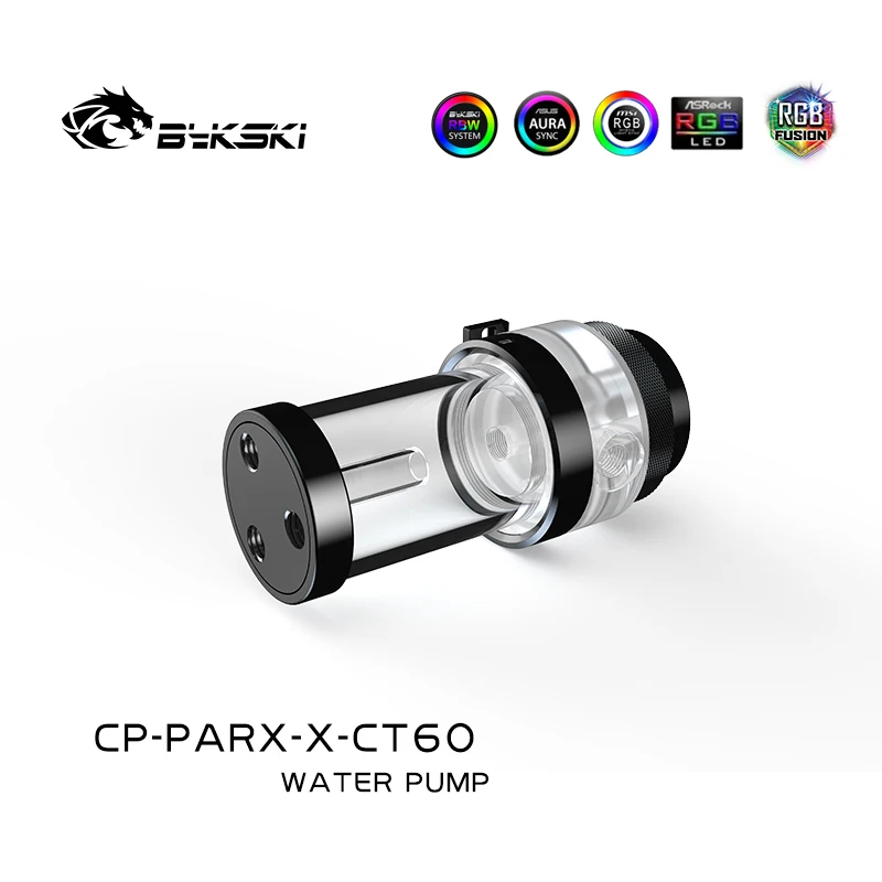 Bykski AIO DDC Pump Reservoir Combo Max Flow Lift 3 Meters 330L/H Cylinder Water Tank Total Length 100/150/200mm CP-PARX-X-CT60