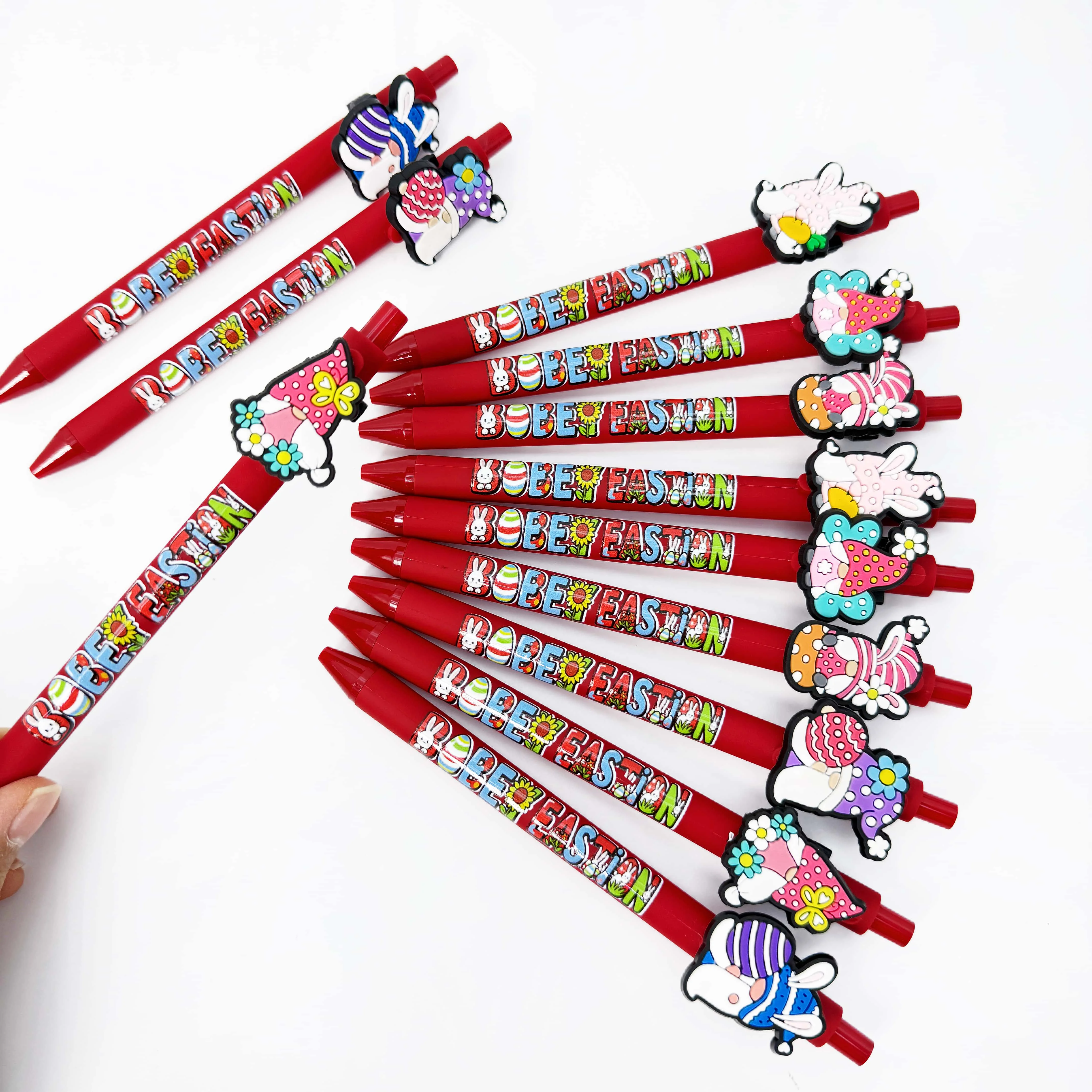 

10pcs/15pcs Easter ballpoint pen, red gift pen, daily office stationery, holiday gift pen