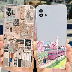 Comic Train Catoon Coques For Realme C11 2021 Realme C21 Bumper Shell Soft Rubber Slim Clear Back Cover For RealmeC11 RMX3231